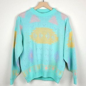 Cabin Creek Vintage Sweater Pastel 90s Small